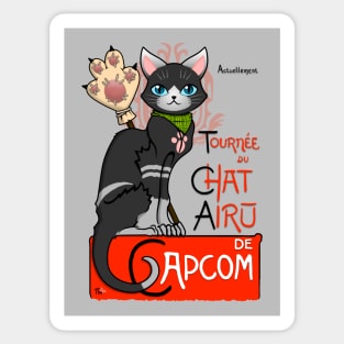 Monster Hunter World black cat Sticker